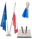 Stojak na flagi 2 ramienny granitowy