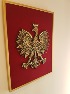 orzeł z mosiądzu w oprawie 40x30