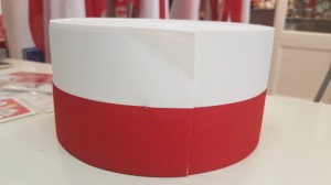 taśma biało-czerwona 10 cm 