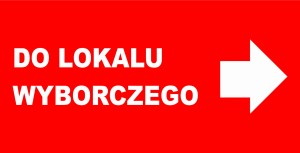 Tablica PCV Lokal Wyborczy Na prawo