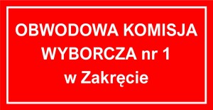 Tablica PCV Komisja Wyborcza 60x30cm