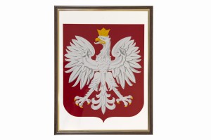 Godło Polski gabinetowe drewniana rama 40x50cm