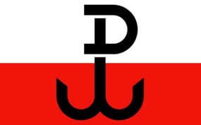 Polska Walcząca flaga (BEZ MASZTU) zapas do masztu z ramieniem poprzecznym