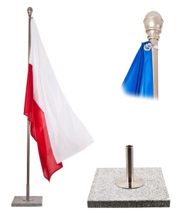 Stojak na flagi1 ramienny granitowy 
