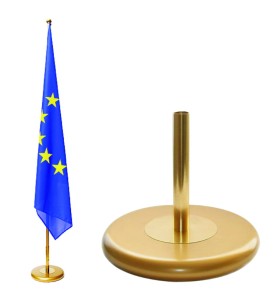 Stojak na flagi 1 ramienny złoty