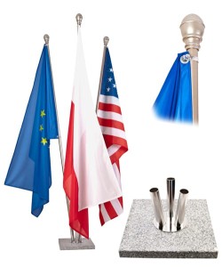 Stojak na flagi 3 ramienny granitowy